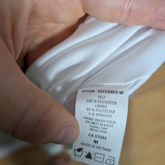 Sienna Sky White With Blue Floral Flutter Sleeve Belted Elastic Waist Midi Dress - Picture 7 of 8